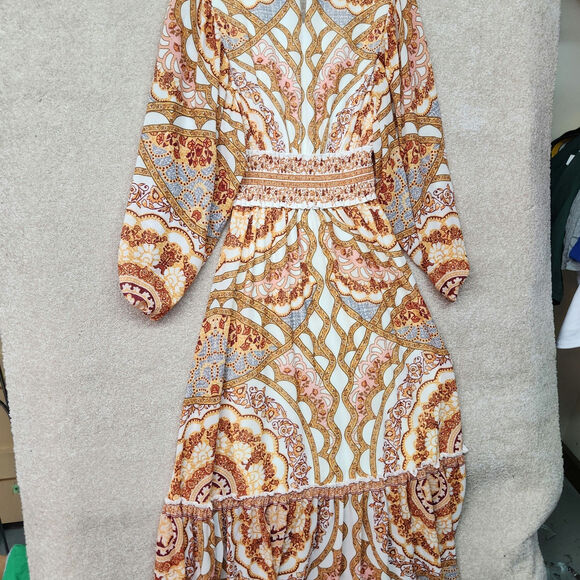 Bohme Astoria Boho Maxi Dress Size Small Goddess - Picture 3 of 8